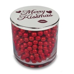 MERRY KISSMAS GLASS BOWL