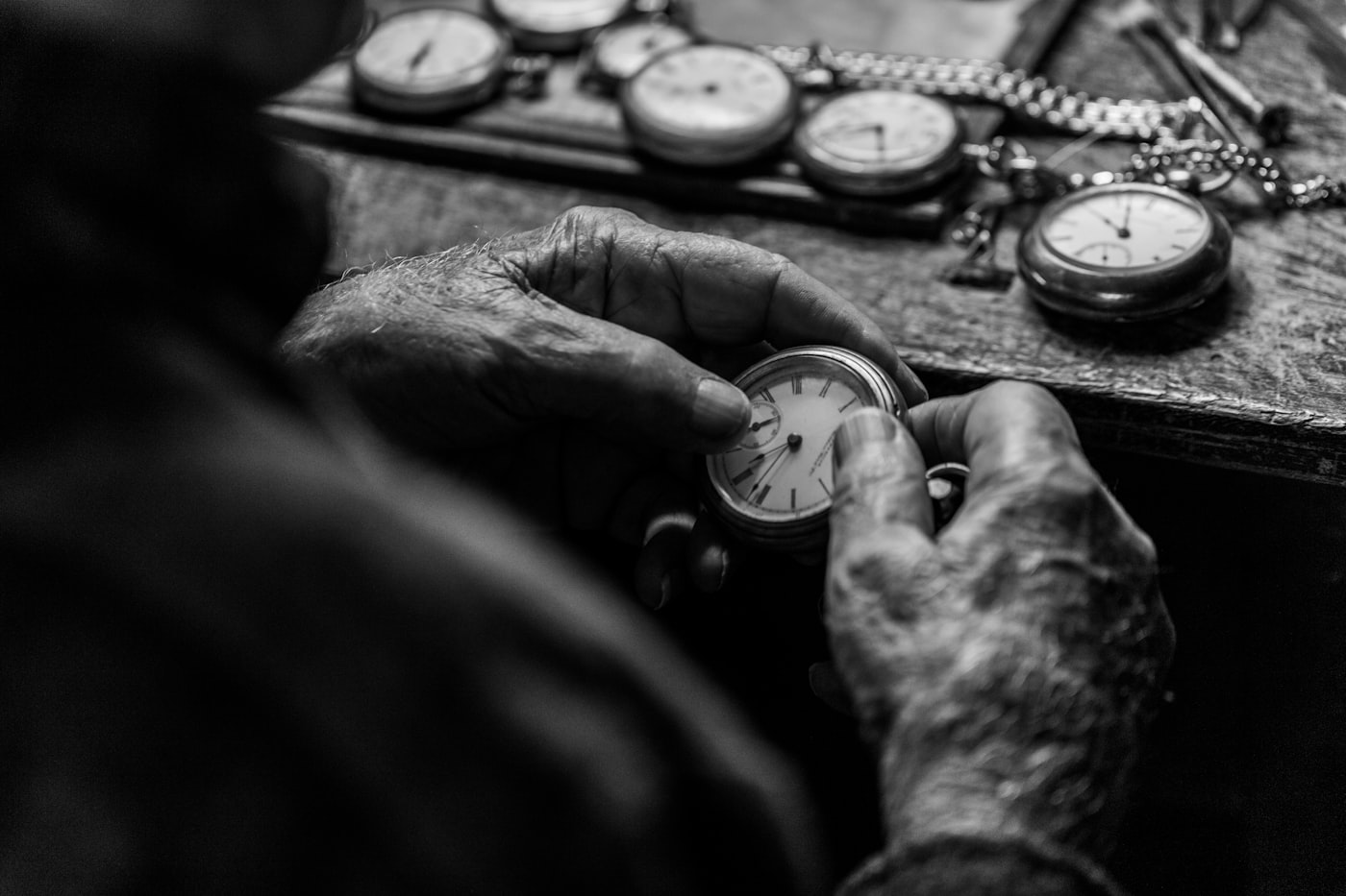 Hands restoring an heirloom piece